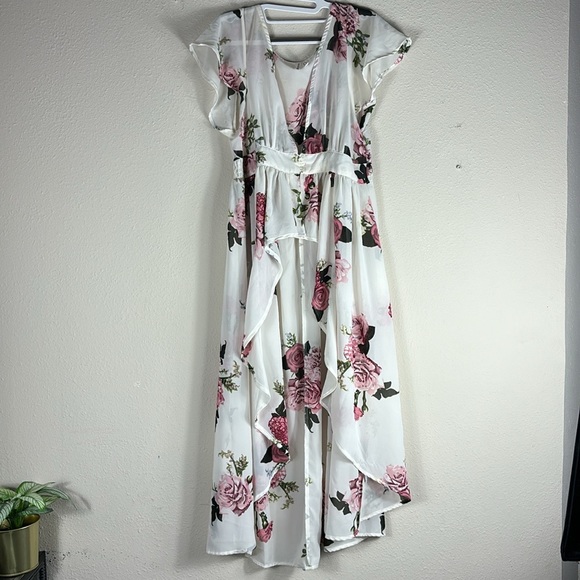 Maternity Floral Sheer Gown Cover up - Picture 13 of 13